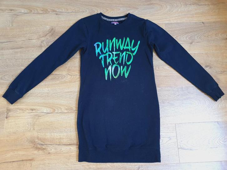 Vingino jurk zwart Runway, maat 158/164, Kinderen en Baby's, Kinderkleding | Maat 158, Zo goed als nieuw, Meisje, Jurk of Rok