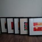 5 mooie zeefdrukken, Antiek en Kunst, Kunst | Litho's en Zeefdrukken, Ophalen