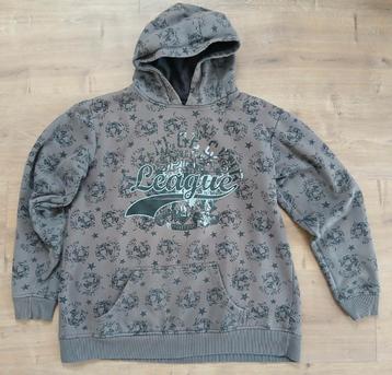Grijze hoodie trui capuchon 158/164 jongen  beschikbaar voor biedingen