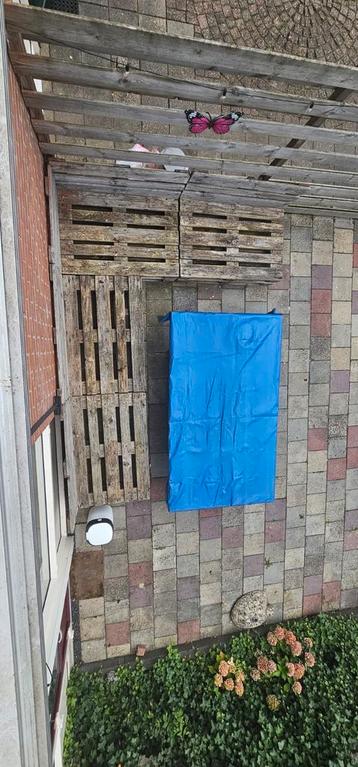Steigerhouten Pallet Tuinset beschikbaar voor biedingen
