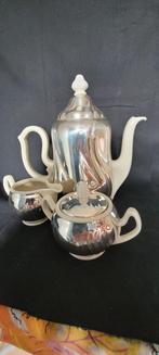 Antieke koffiepot en roomstel., Ophalen of Verzenden