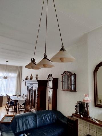 Hanglamp met albast kappen  beschikbaar voor biedingen