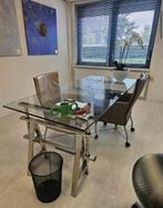Bonaldo Tom glazen eettafel evt stoelen ook te koop, Huis en Inrichting, Ophalen, 200 cm of meer, 50 tot 100 cm, Zo goed als nieuw