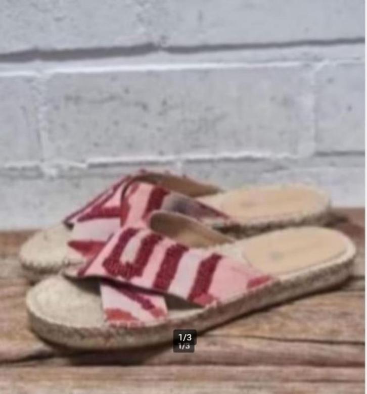 Maliparmi - Mooi slippers maat 37 - Nieuw €200 - Mali Parmi, Kleding | Dames, Schoenen, Nieuw, Slippers, Rood, Ophalen of Verzenden
