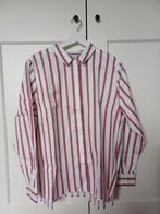 Eterna Luxe Blouse Gestreept Maat 46, Wit, Maat 46/48 (XL) of groter, Ophalen of Verzenden, Zo goed als nieuw