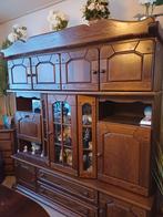 Donker eiken wandmeubel, Huis en Inrichting, Kasten | Wandmeubels, Ophalen, Gebruikt, 150 tot 200 cm, Eikenhout