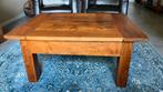 Massief houten salontafel, Ophalen, 100 tot 150 cm, 50 tot 100 cm, Zo goed als nieuw