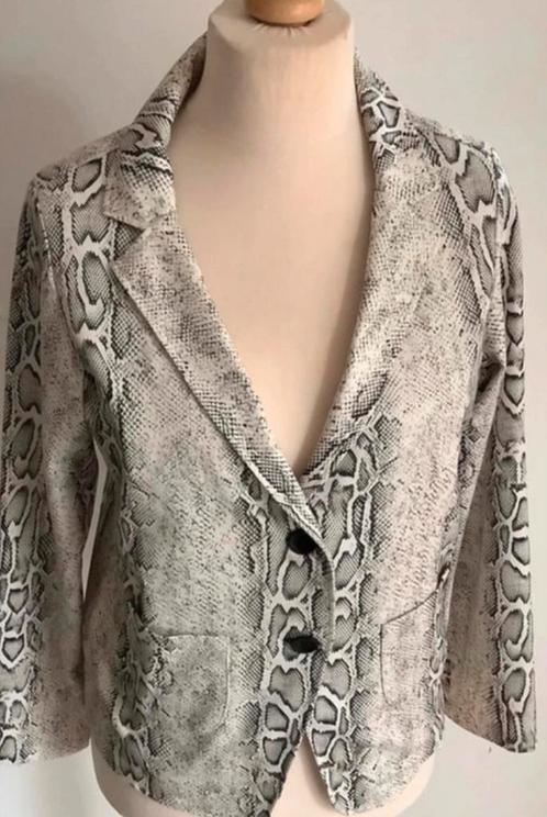 Sani Blu blazer 42/44, Kleding | Dames, Jasjes, Kostuums en Pakken, Zo goed als nieuw, Jasje, Maat 42/44 (L), Overige kleuren