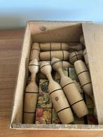 Authentiek vintage houten kegelspel + Oude blokjes puzzel, Antiek en Kunst, Antiek | Speelgoed, Ophalen of Verzenden