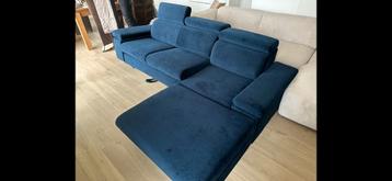 Hoekbank Helena, naduvi collection, marineblauw. SLAAPBANK