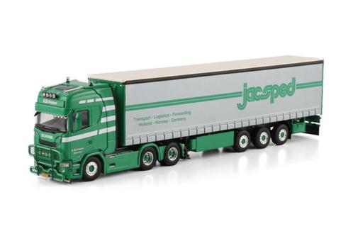 WSI SCANIA  S HIGHLINE 6X2 MET SCHUIFZEIL OPL SCHIPPER, Hobby en Vrije tijd, Modelauto's | 1:50, Nieuw, Bus of Vrachtwagen, Wsi