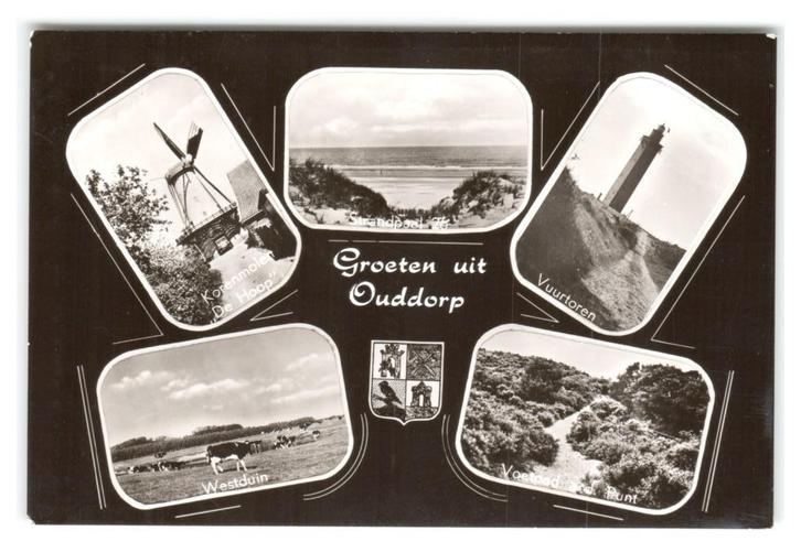 Ouddorp, Groeten uit Ouddorp. Opruimingskaart, Verzamelen, Ansichtkaarten | Nederland, Gelopen, Zuid-Holland, 1940 tot 1960, Verzenden