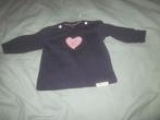 Nieuw donkerblauw/roze prematuur shirtje hartje Noppies 44, Meisje, Nieuw, Ophalen of Verzenden, Noppies