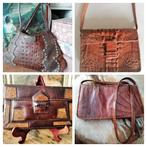 Tas krokodil leer vintage slang schoudertas handtas clutch, Overige typen, Ophalen of Verzenden