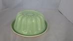 mooie groene puddingvorm met onderbord van Boch, Verzamelen, Ophalen of Verzenden, Huis en Inrichting