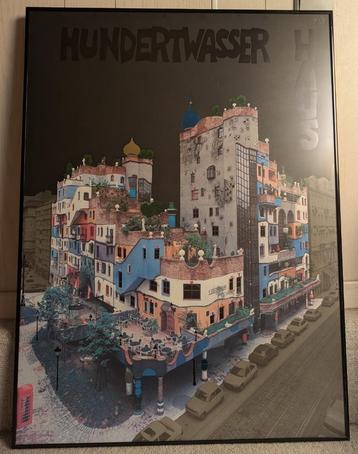 Ingelijste poster Hundertwasser haus 81 x 60 cm beschikbaar voor biedingen
