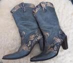 Mooie blauwe bohemian western laarzen, Blauw, Overige typen, Ophalen of Verzenden, Gedragen