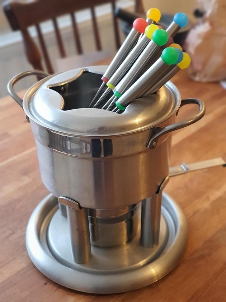 Farberware Retro Fondue Set met Brander, Witgoed en Apparatuur, Fonduesets, Zo goed als nieuw, Fondueset, Brander, Ophalen of Verzenden
