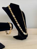 Platte Magnum Koningsketting Met Armband ( Set ) Nieuw, Ophalen of Verzenden, Nieuw, Goud, Overige materialen