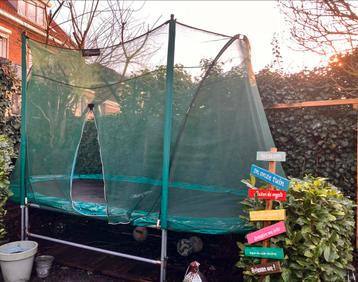 Grote ovale trampoline 423 x 244 x 75cm beschikbaar voor biedingen