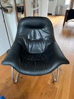 Fauteuil leer Vandenberg LABEL vintage design, Huis en Inrichting, Ophalen, 100 tot 125 cm, Leer, 100 tot 125 cm