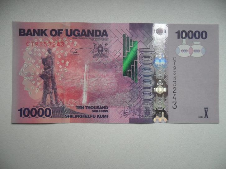 Oeganda #52 [2021] / 10.000 shillings UNC, Postzegels en Munten, Bankbiljetten | Afrika, Los biljet, Overige landen, Verzenden