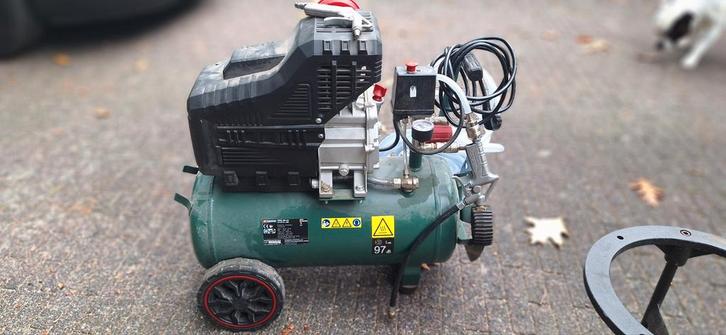 Parkside Compressor PKO 24 A1, Doe-het-zelf en Verbouw, Compressors, Gebruikt, 10 bar of meer, Minder dan 25 liter, Minder dan 200 liter/min