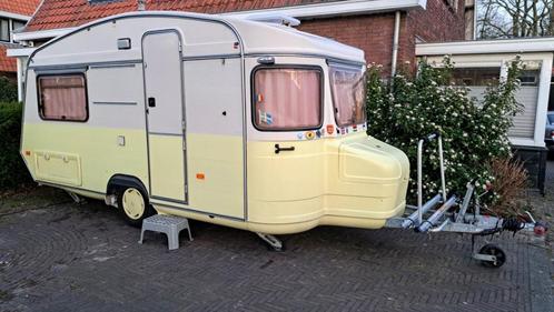 Unieke Constructam retro gepimpt + stalling, Caravans en Kamperen, Caravans, Particulier, tot en met 4, 750 - 1000 kg, Standaardzit