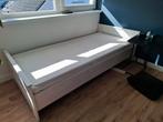 Eenpersoonsbed wit hout, Huis en Inrichting, Slaapkamer | Bedden, Ophalen, 90 cm, Eenpersoons, Wit