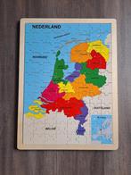 Houten puzzel van provincies Nederland 30x40 cm, Ophalen of Verzenden, Zo goed als nieuw, Nederland, Landkaart