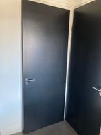 3 Zwarte Opdekdeuren met Klinken - 231x88cm, Doe-het-zelf en Verbouw, Deuren en Horren, Ophalen, Gebruikt, 80 tot 100 cm, 215 cm of meer