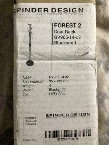 Spinder design forest 2 staande kapstok nieuw beschikbaar voor biedingen