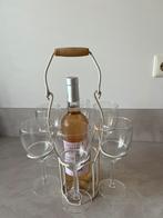 Wijnglazen tas-houder, Huis en Inrichting, Ophalen, Zo goed als nieuw, Minder dan 5 flessen, Metaal