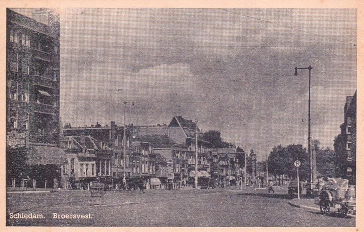 05807 Schiedam - Broersvest, Verzamelen, Ansichtkaarten | Nederland, Ongelopen, Zuid-Holland, 1940 tot 1960, Verzenden