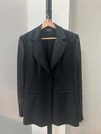 Sandro Paris black blazer with sheer) sleeves – size 40 FR, Ophalen of Verzenden, Zo goed als nieuw, Zwart