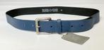(Nieuw) Leren riem blauw | 95 x 3,5 cm, Echt leder, Tailleriem, Ophalen of Verzenden, 3 tot 5 cm