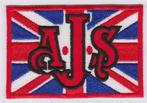 AJS stoffen opstrijk patch embleem #1, Ophalen of Verzenden, Nieuw