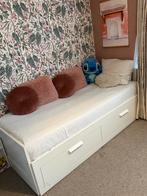 Ikea eenpersoonsbes, Huis en Inrichting, Gebruikt, Eenpersoons, Wit, Hout