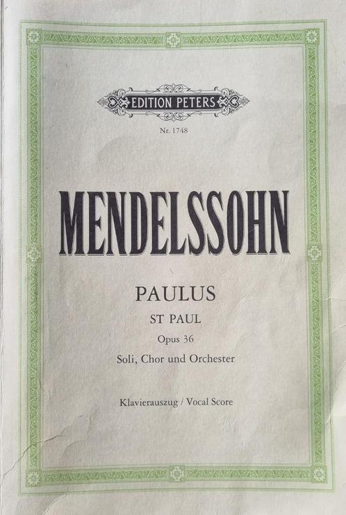 PAULUS v Mendelssohn Solist Koor Orkest + 2 cd + programma, Muziek en Instrumenten, Bladmuziek, Gebruikt, Artiest of Componist
