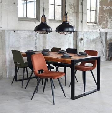 Eettafel Brussels 180x90 mangohout metaal - Nieuw in doos beschikbaar voor biedingen