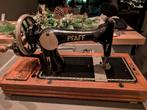 Antieke Pfaff naaimachine met houten kap, Ophalen of Verzenden