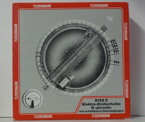 Fleischmann 9152 N Draaischijf Rechte rails.., Hobby en Vrije tijd, Modeltreinen | N-Spoor, Nieuw, Rails, Gelijkstroom, Fleischmann