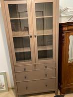 Hemnes vitrinekast, Huis en Inrichting, Kasten | Vitrinekasten, Ophalen, Gebruikt, Glas, 50 tot 100 cm