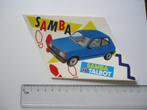 sticker oud SAMBA TALBOT auto oldtimer retro peugeot citroen, Verzenden, Zo goed als nieuw, Auto of Motor