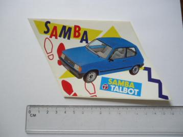 sticker oud SAMBA TALBOT auto oldtimer retro peugeot citroen beschikbaar voor biedingen