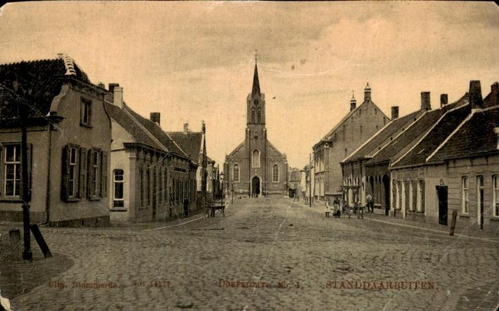 Standdaarbuiten - Dorpzicht - Tulp, Verzamelen, Ansichtkaarten | Nederland, Gelopen, Noord-Brabant, Voor 1920, Ophalen of Verzenden