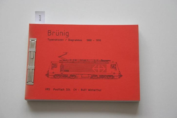 Typenskizzen Brünig / Diagrammes 1888-1990, Verzamelen, Spoorwegen en Tramwegen, Gebruikt, Trein, Boek of Tijdschrift, Ophalen of Verzenden