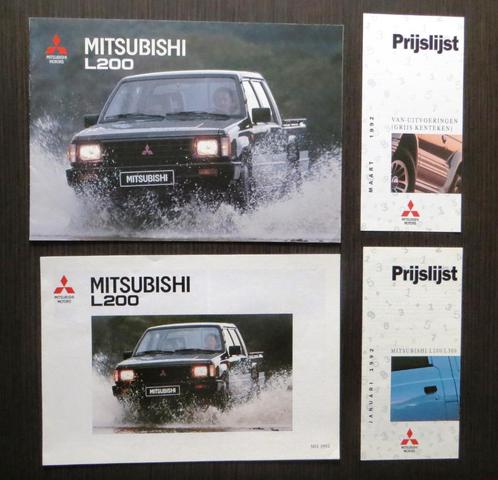 Folderset Mitsubishi L 200 pick-up - 1992, Boeken, Auto's | Folders en Tijdschriften, Gelezen, Mitsubishi, Verzenden