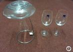 Wijnkaraf/houder met 2 glazen, Glas of Glazen, Nieuw, Ophalen of Verzenden, Glas