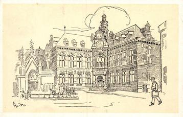 Utrecht, Universiteitsgebouw, Tekening  129782 beschikbaar voor biedingen